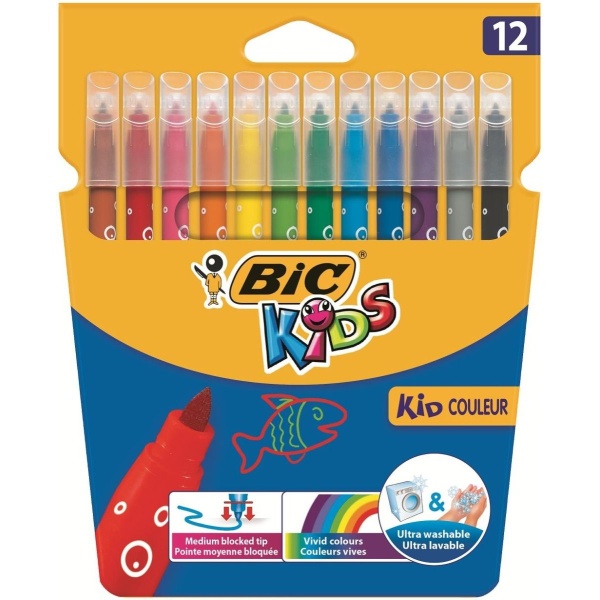 Bic Markere Colorate Ultralavabile 12 Buc 36003413